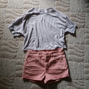 AE Shorts and F21 Crop Tee Bundle